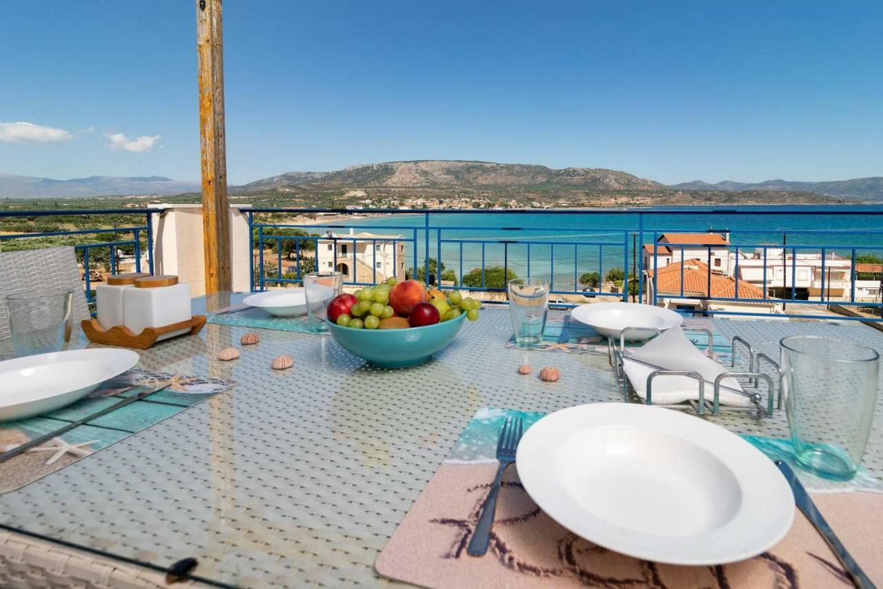 Seaview Flat Steps To The Beach Karavostasi  ภายนอก รูปภาพ