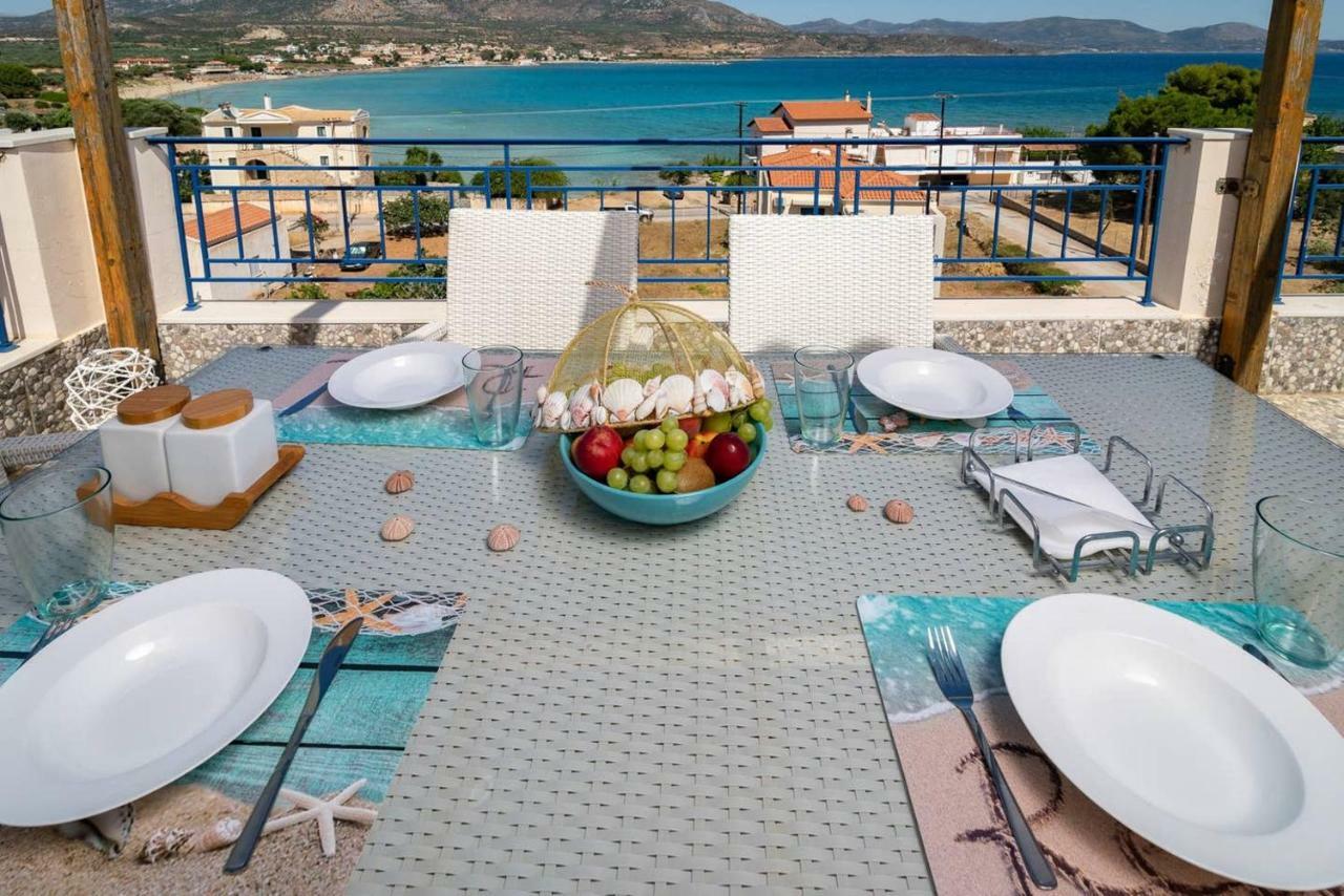 Seaview Flat Steps To The Beach Karavostasi  ภายนอก รูปภาพ